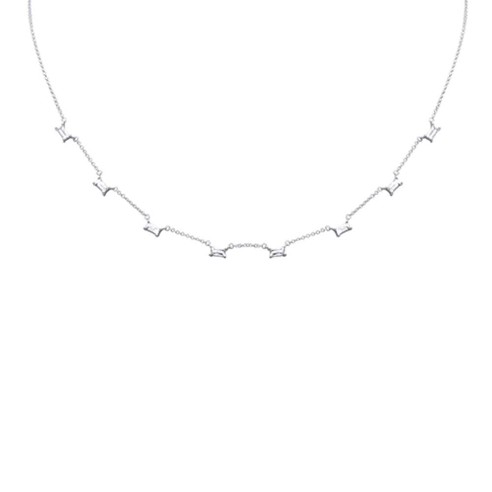 Muse Jewelry .40ct G SI 14K White Gold Aquamarine Pendant Necklace 16 + 2" Ext