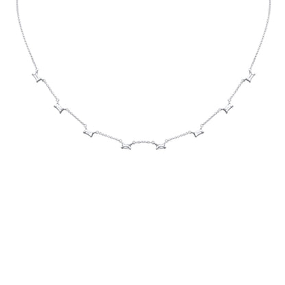 Muse Jewelry .40ct G SI 14K White Gold Aquamarine Pendant Necklace 16 + 2" Ext