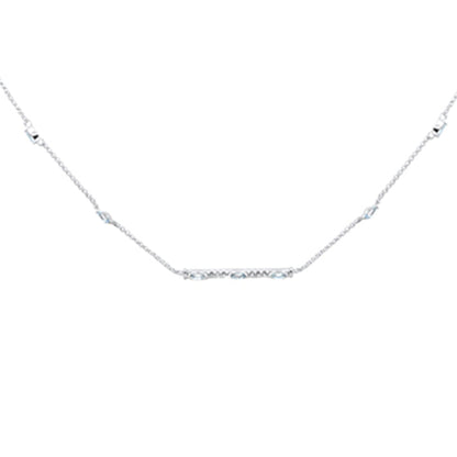 Muse Jewelry .53ct G SI 14K White Gold Aquamarine Pendant Necklace 16 + 2" Ext