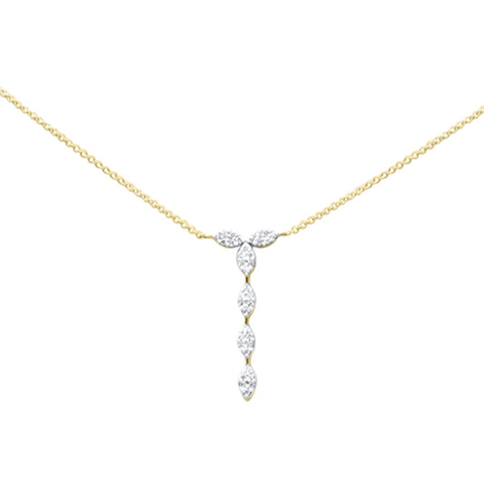 Muse Jewelry .25ct G SI 14K Yellow Gold Round Diamond Pendant Necklace 16 + 2" Ext