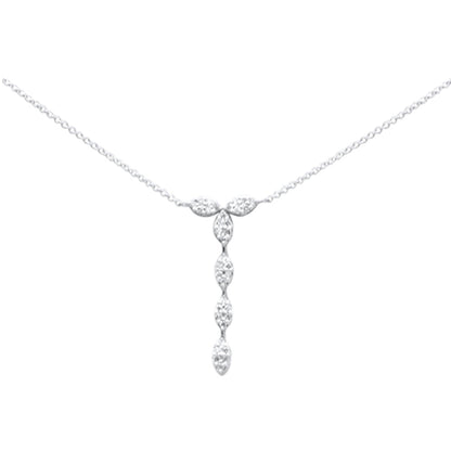 Muse Jewelry .25ct G SI 14K White Gold Diamond Pendant Necklace 16 + 2" Ext