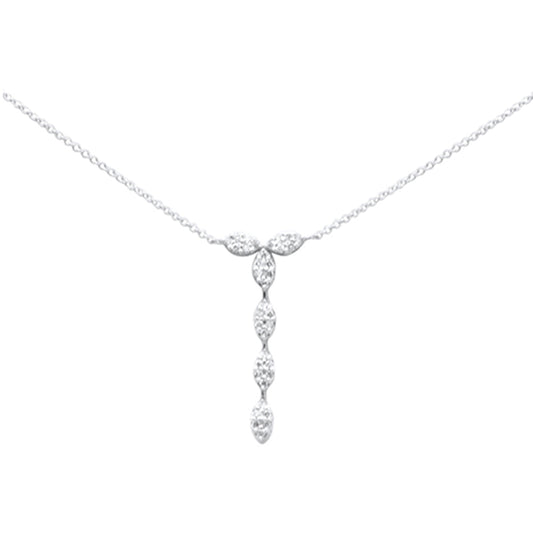 Muse Jewelry .25ct G SI 14K White Gold Diamond Pendant Necklace 16 + 2" Ext