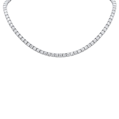 Muse Jewelry 4.48ct G SI 14K White Gold Round Diamond Tennis Necklace 14+2" Long