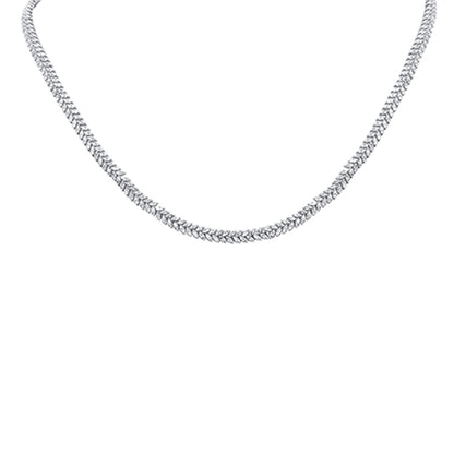 Muse Jewelry 5.83ct G SI 14K White Gold Marquise Diamond Leaf Style Tennis Necklace 18" Long