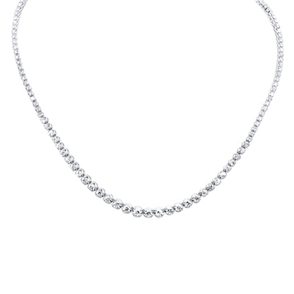 Muse Jewelry 5.10ct G SI 14K White Gold Diamond Graduated Tennis Necklace 16" Long