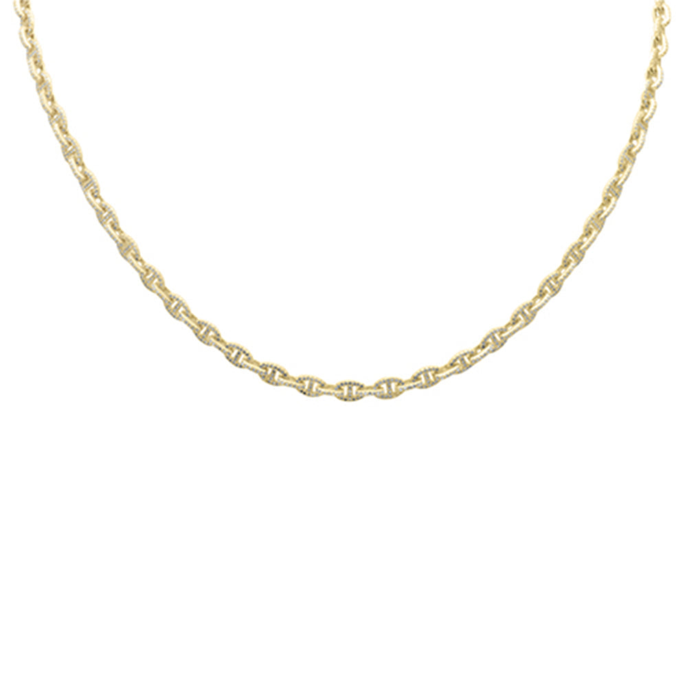 Muse Jewelry 3.45ct G SI 14K Yellow Gold Diamond Elegant Link Pendant Necklace 22' Long