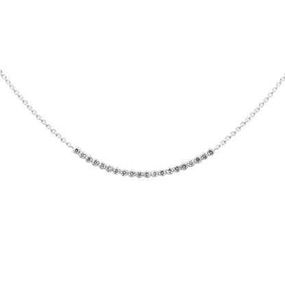 Muse Jewelry .50ct G SI 14K White Gold Diamond Chain Pendant Necklace 16" Long Chain