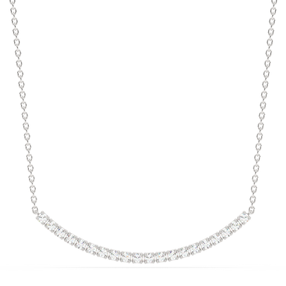 Muse Jewelry .50ct G SI 14K White Gold Diamond Chain Pendant Necklace 16" Long Chain