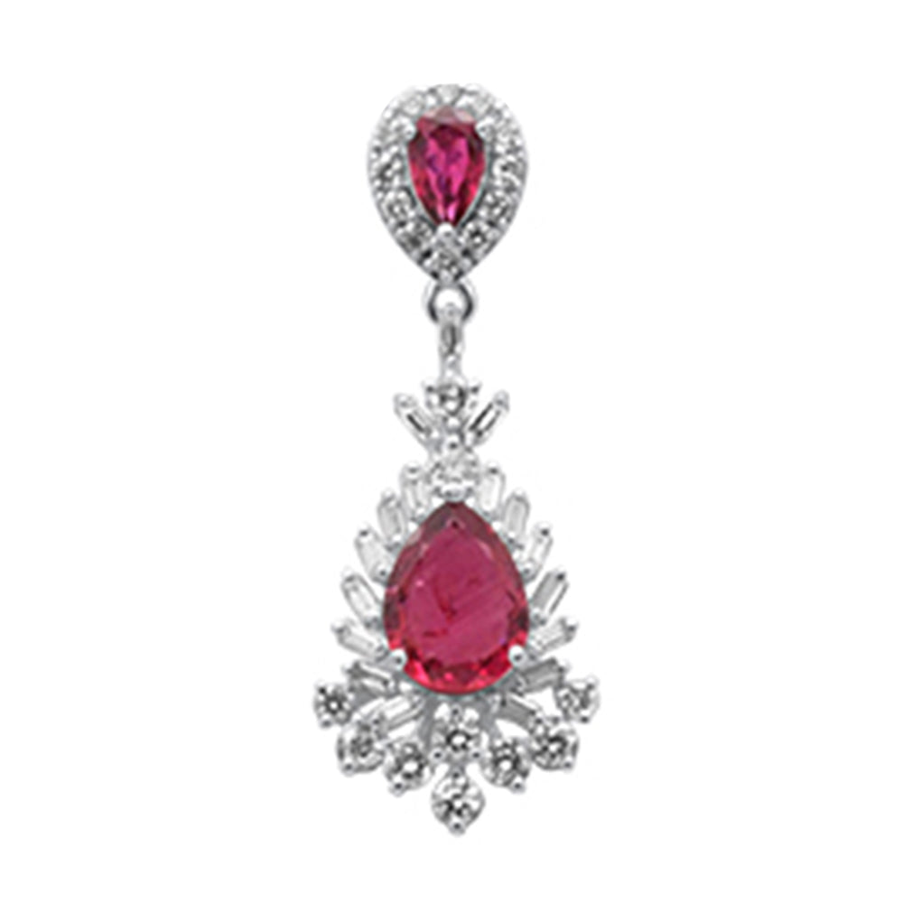 Muse Jewelry 3.05ct G SI 14K White Gold Diamond & Pink Tourmaline Pendant Necklace