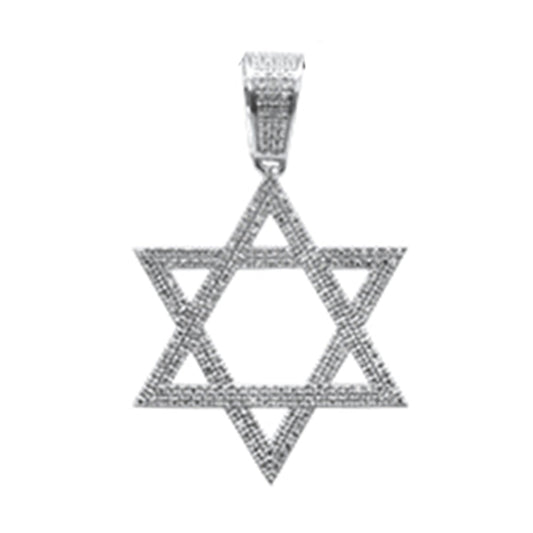 Muse Jewelry .40ct G SI 14K White Gold Diamond Star of David Pendant