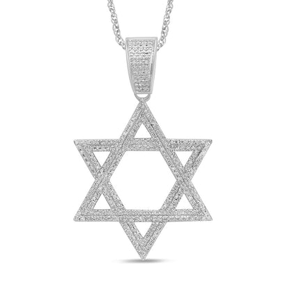 Muse Jewelry .40ct G SI 14K White Gold Diamond Star of David Pendant