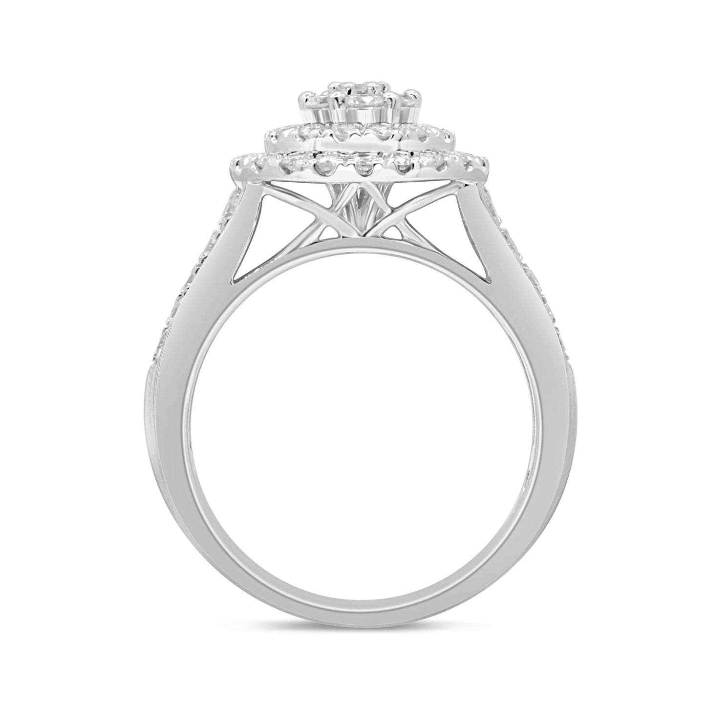 Muse Jewelry 1.03ct G SI 10k White Gold Diamond Engagement Ring Size 6.5