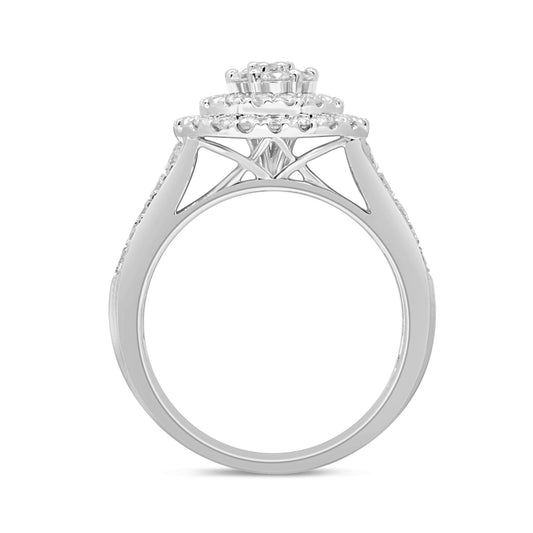 Muse Jewelry 1.03ct G SI 10k White Gold Diamond Engagement Ring Size 6.5