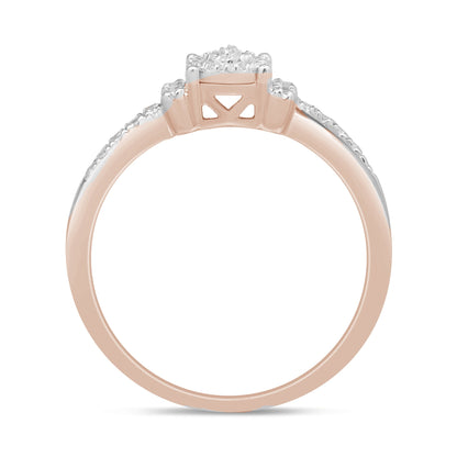 Muse Jewelry .2ct 14KT Rose Gold Diamond Engagement Wedding Ring Size 6.5