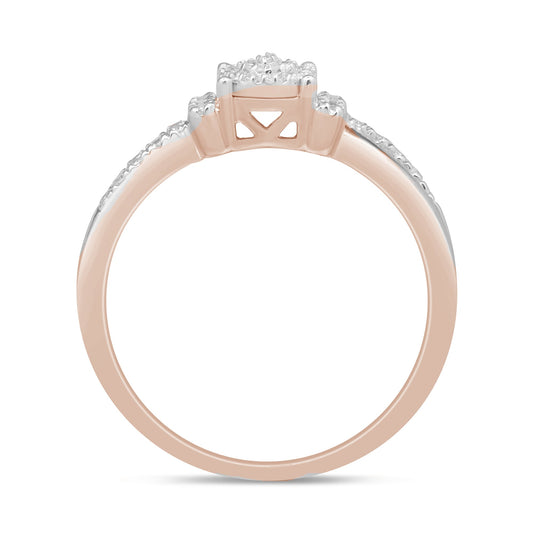 Muse Jewelry .2ct 14KT Rose Gold Diamond Engagement Wedding Ring Size 6.5