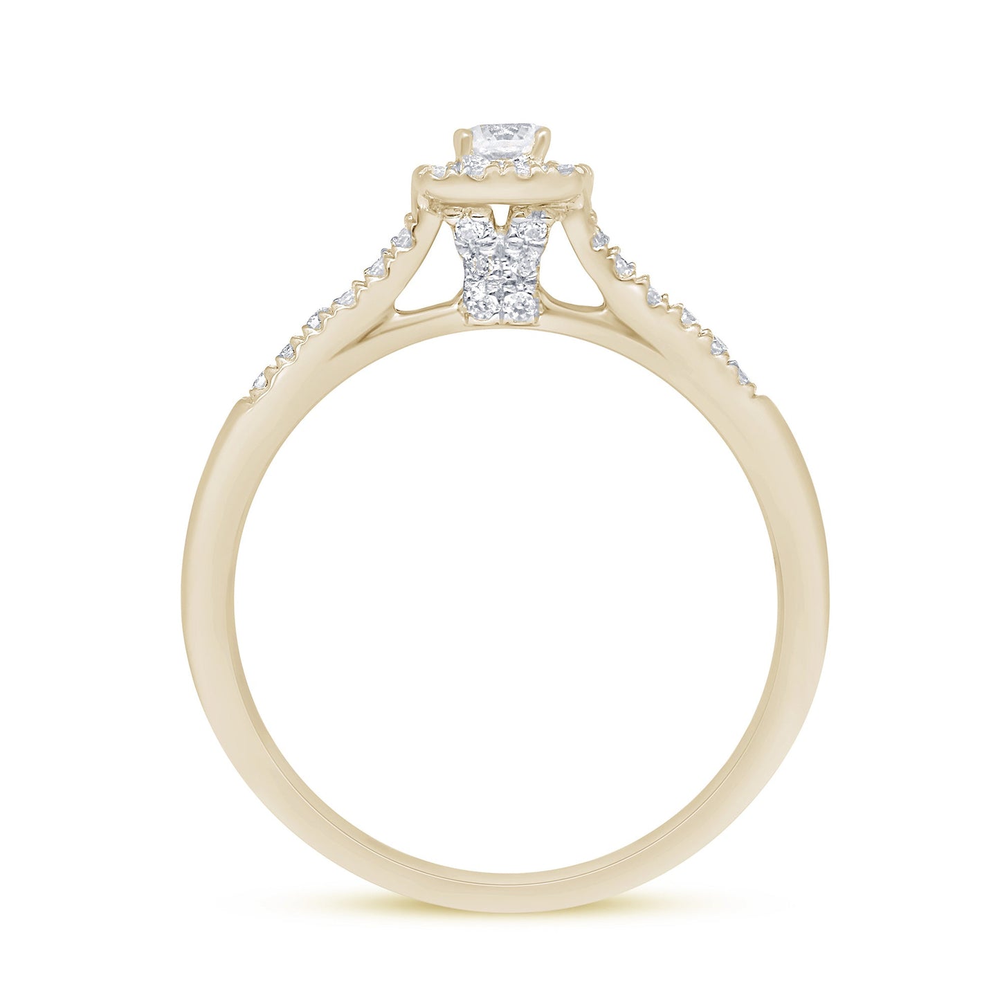 Muse Jewelry .36ct G SI 14K Yellow Gold Diamond Engagement Ring Size 6.5