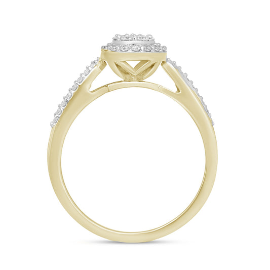 Muse Jewelry .32ct 14KT Yellow Gold Round Diamond Ring Size 6.5