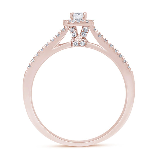 Muse Jewelry .34ct G SI 14K Rose Gold Diamond Engagement Ring Size 6.5