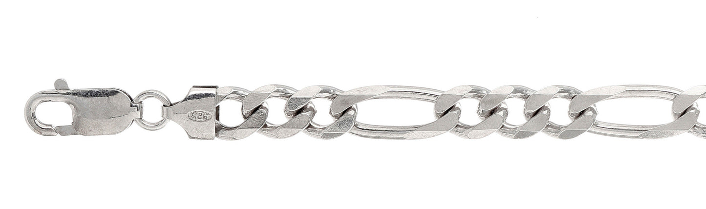 Muse Jewelry 200-8MM Figaro Chain Made in Italy Available in 8"-10 and 16-36" inches NEW