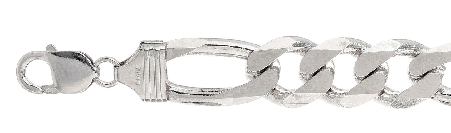 Muse Jewelry 400-14.7MM Figaro Chain Made in Italy Available in 8"- 36" inches NEW