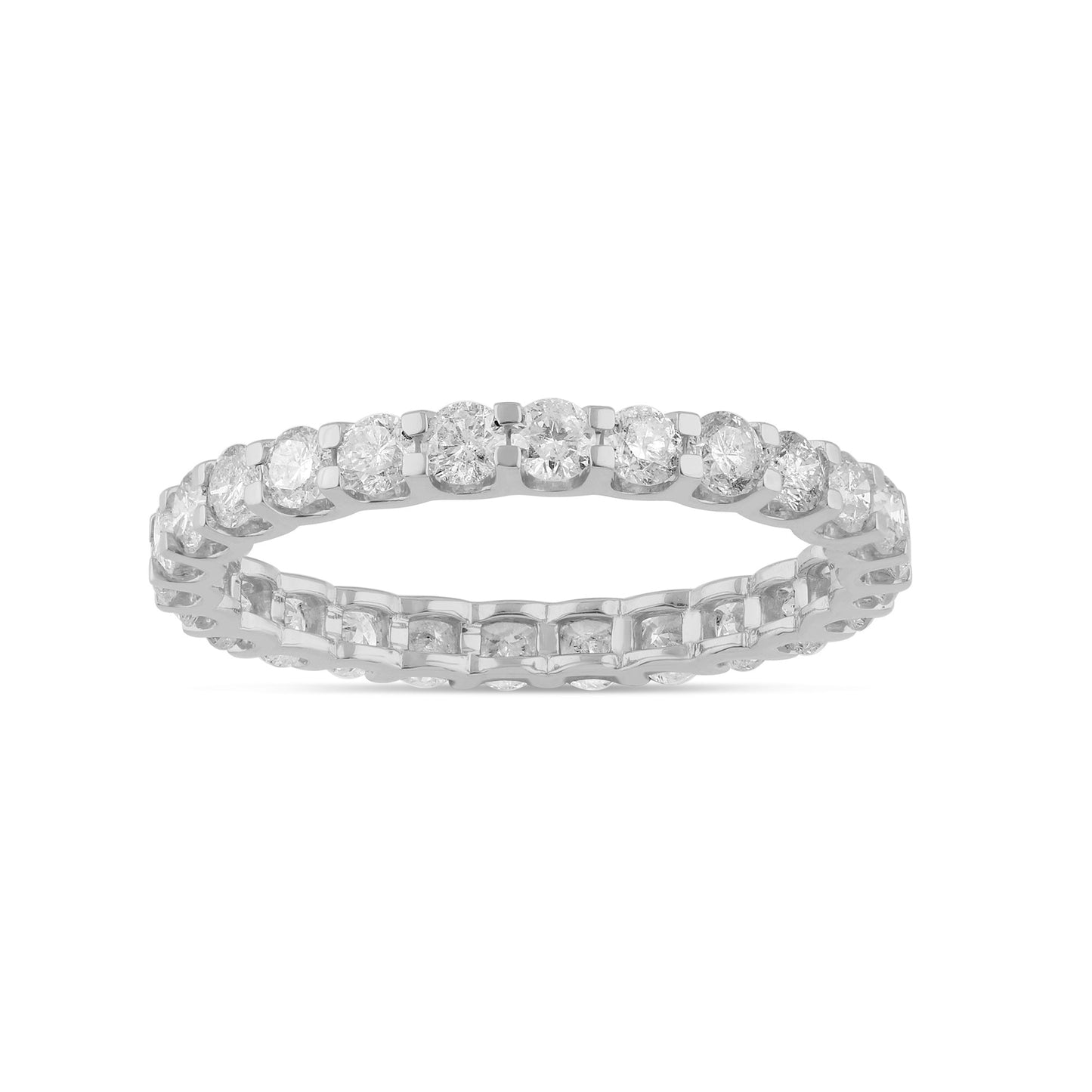 Muse Jewelry 1.31ct G SI 14K White Gold Diamond Eternity Band Ring Size 7