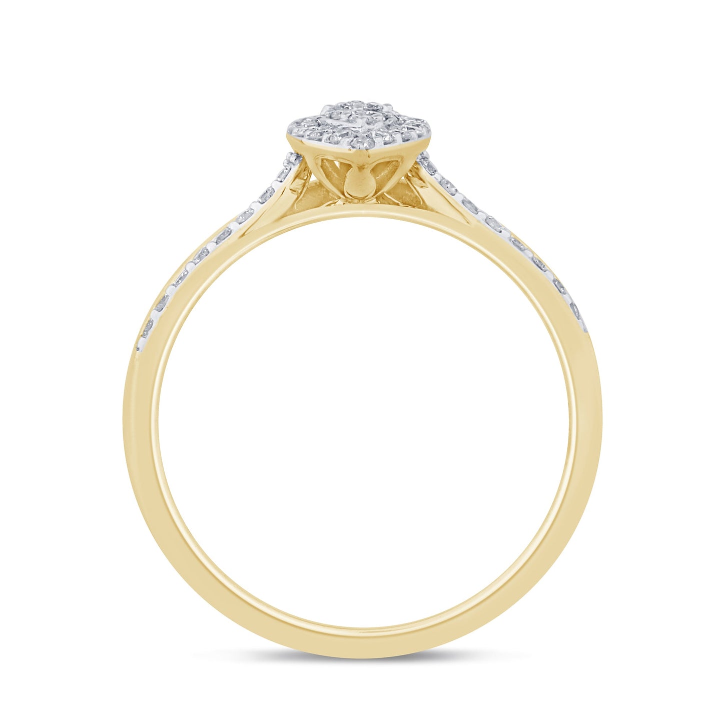 Muse Jewelry .26ct G SI 14K Yellow Gold Marquise Shaped Engagement Ring