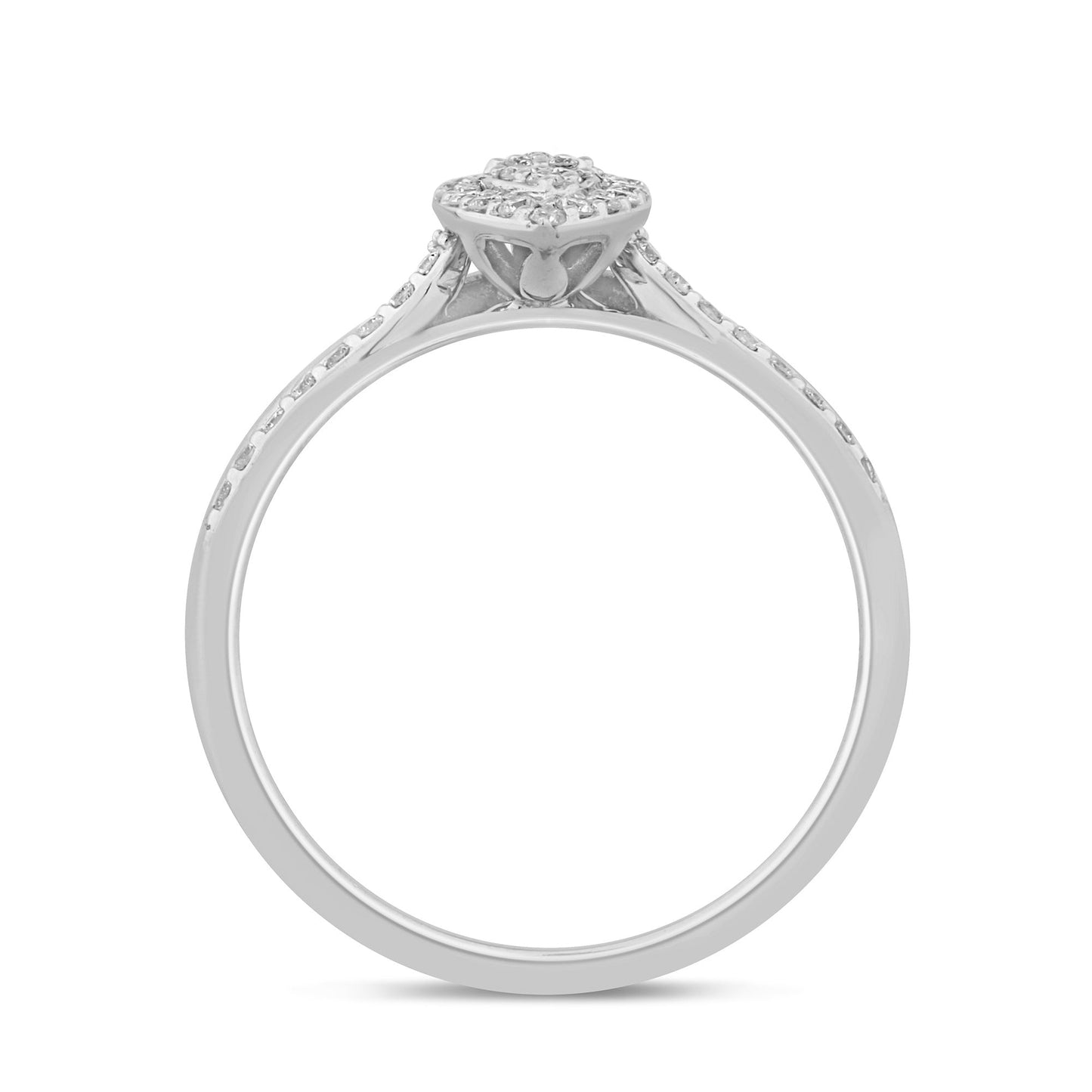 Muse Jewelry .26ct G SI 14K White Gold Marquise Shaped Engagement Ring