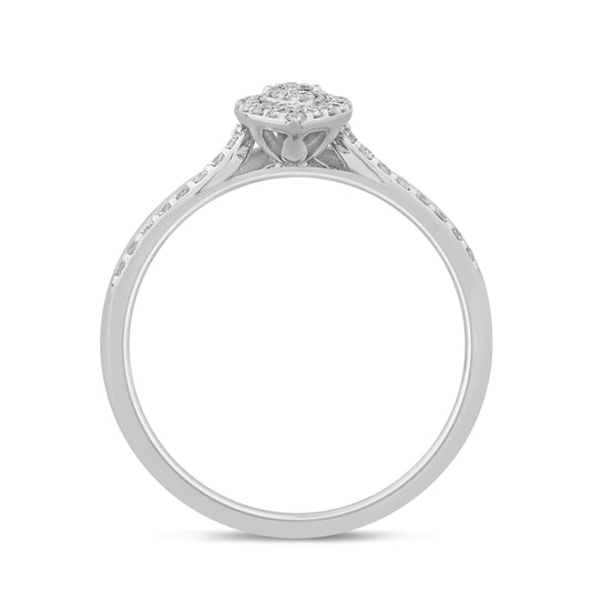 Muse Jewelry .26ct G SI 14K White Gold Marquise Shaped Engagement Ring