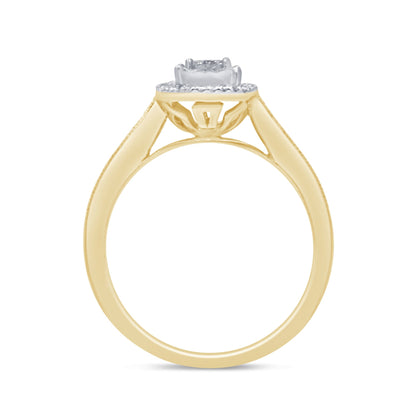 Muse Jewelry .26ct 14k Yellow Gold Square Princess Cut Diamond Engagement Ring Size 6.5