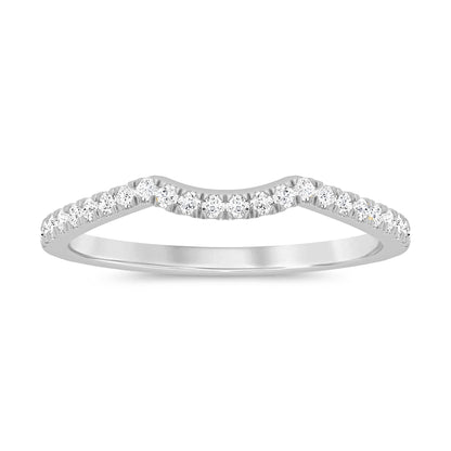 Muse Jewelry .14ct G SI 14K White Gold Diamond Curb Ladies Band Size 6.5