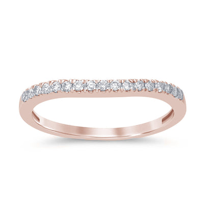 Muse Jewelry .17ct 14k Rose Gold Stackable Wedding Anniversary Diamond Ring Size 6.5