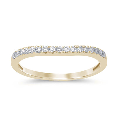 Muse Jewelry .16ct 14k Yellow Gold Stackable Wedding Anniversary Diamond Rinze 6.5
