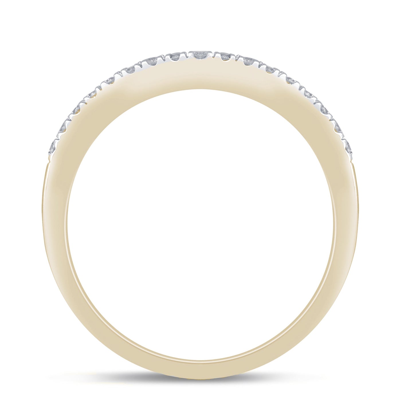 Muse Jewelry .16ct 14k Yellow Gold Stackable Wedding Anniversary Diamond Rinze 6.5