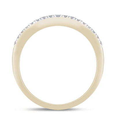 Muse Jewelry .16ct 14k Yellow Gold Stackable Wedding Anniversary Diamond Rinze 6.5