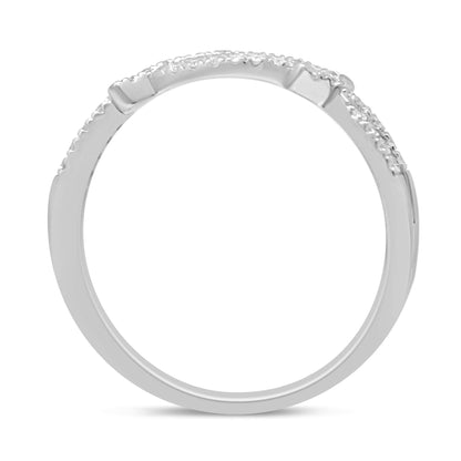 Muse Jewelry .18ct G SI 14kt White Gold Diamond Band Ring Size 6.5