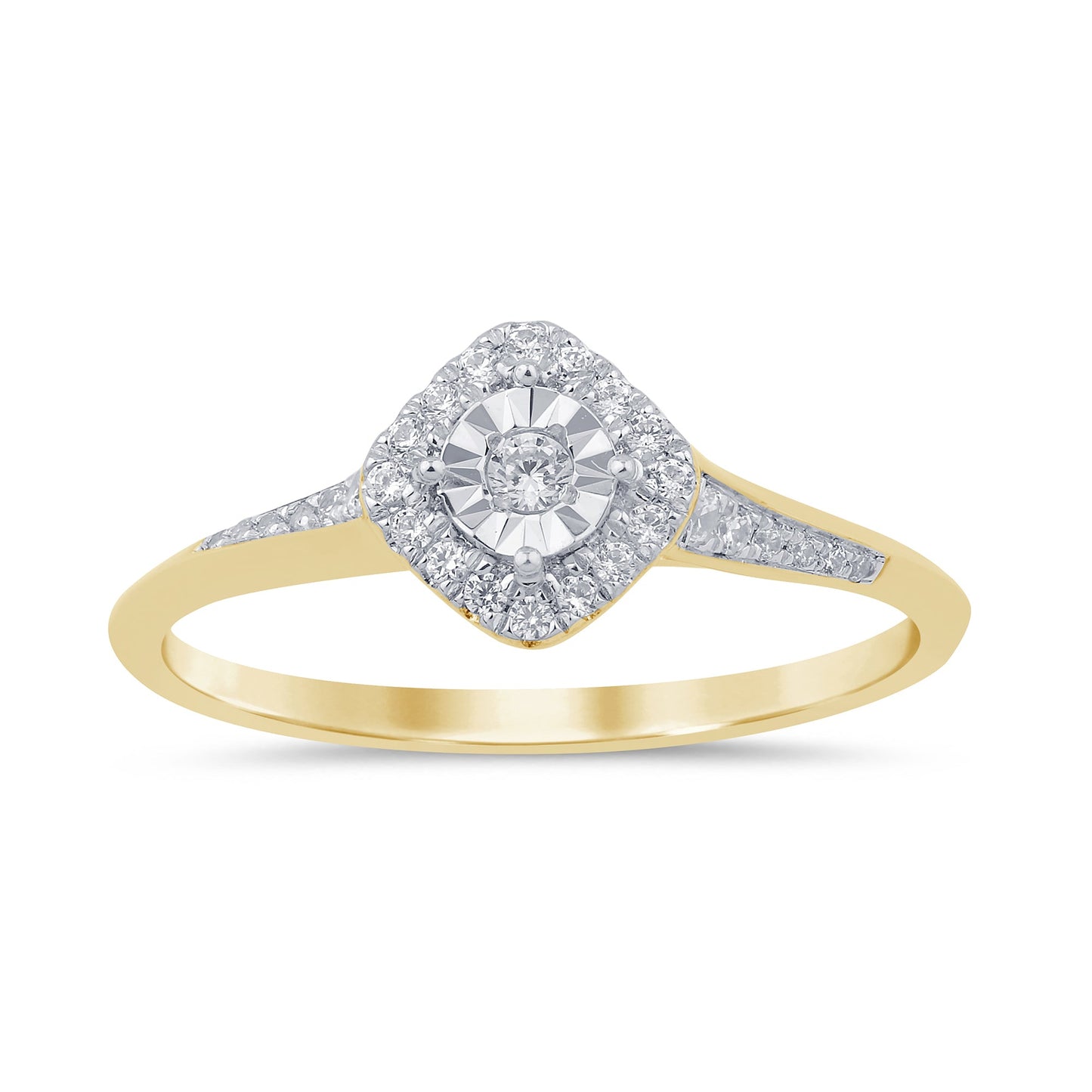 Muse Jewelry .15ct G SI 14K Yellow Gold Diamond Engagement Ring Size 6.5