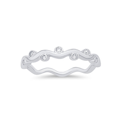 Muse Jewelry .10ct G SI 14K White Gold Diamond Vine Ring Size 6.5