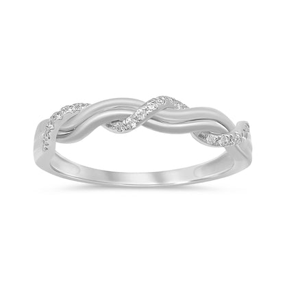 Muse Jewelry .10ct 14k White Gold Diamond Ring Size 6.5