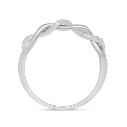 Muse Jewelry .10ct 14k White Gold Diamond Ring Size 6.5