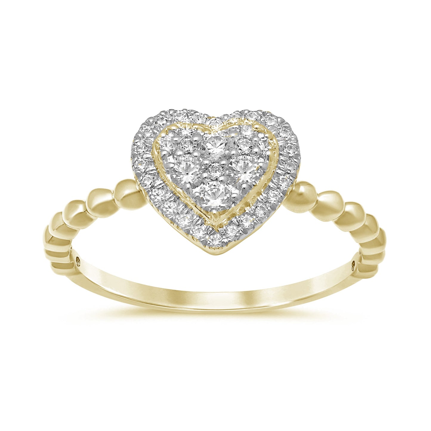 Muse Jewelry .30ct G SI 14K Yellow Gold Heart Shaped Diamond Ring Size 6.5