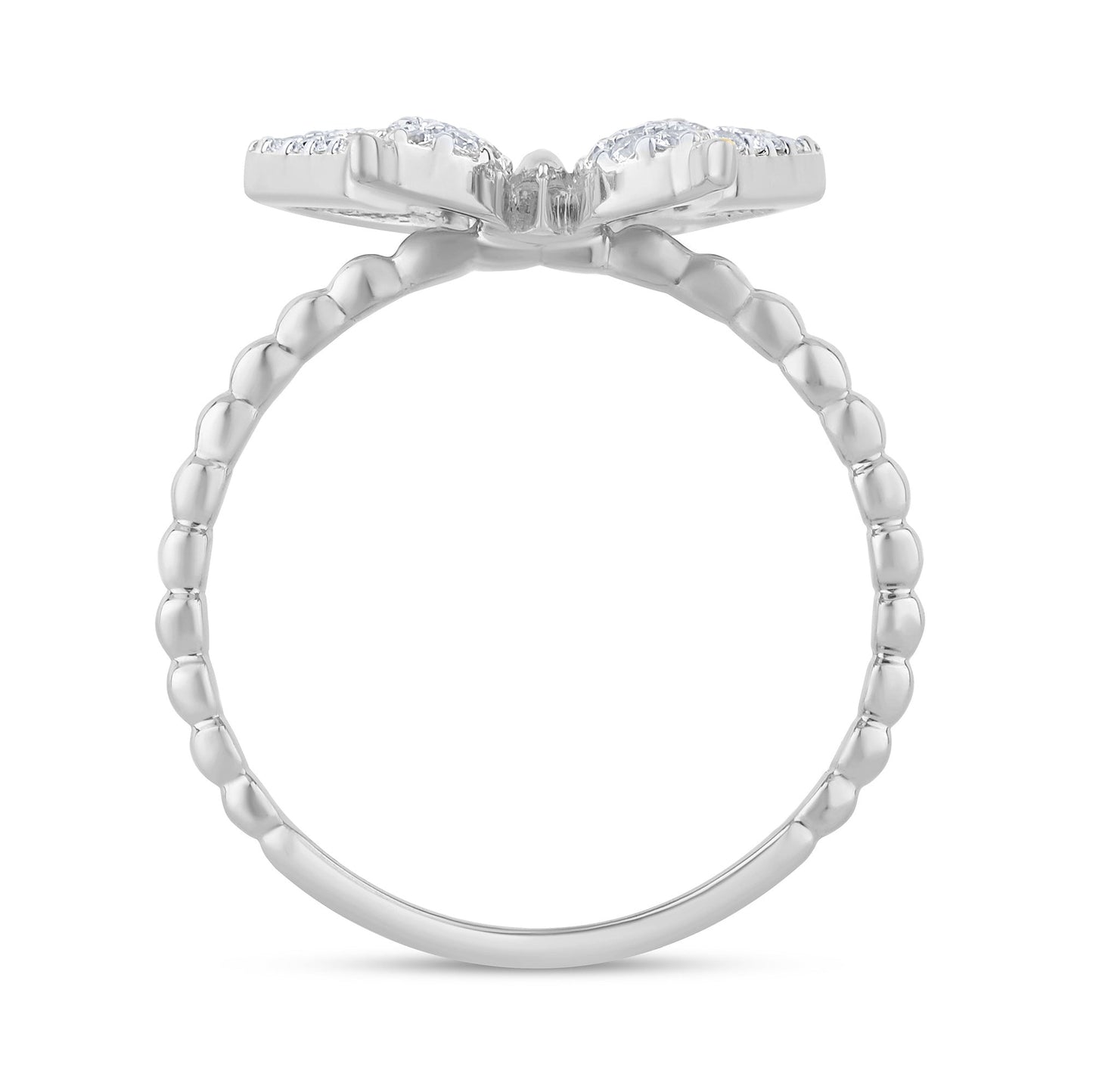 Muse Jewelry .38ct G SI 14K White Gold Diamond Butterfly Ring Band