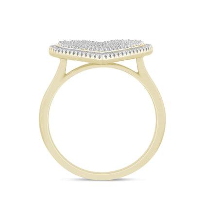 Muse Jewelry .79ct G SI 14K Yellow Gold Diamond Heart Ring Size 6.5
