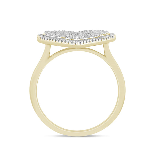 Muse Jewelry .79ct G SI 14K Yellow Gold Diamond Heart Ring Size 6.5
