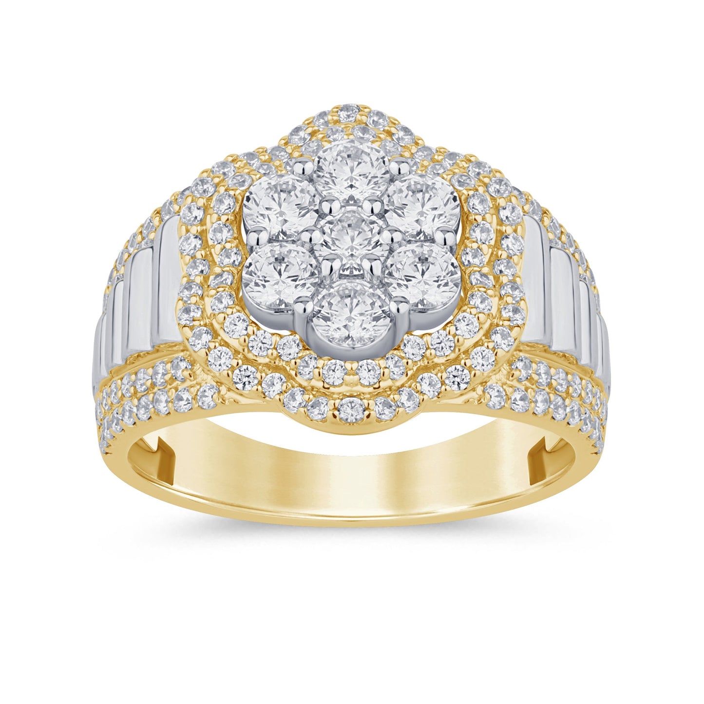 Muse Jewelry 1.86ct G SI 14K Yellow Gold Diamond Men's Band Ring Size 10