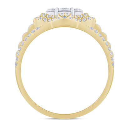 Muse Jewelry 1.86ct G SI 14K Yellow Gold Diamond Men's Band Ring Size 10