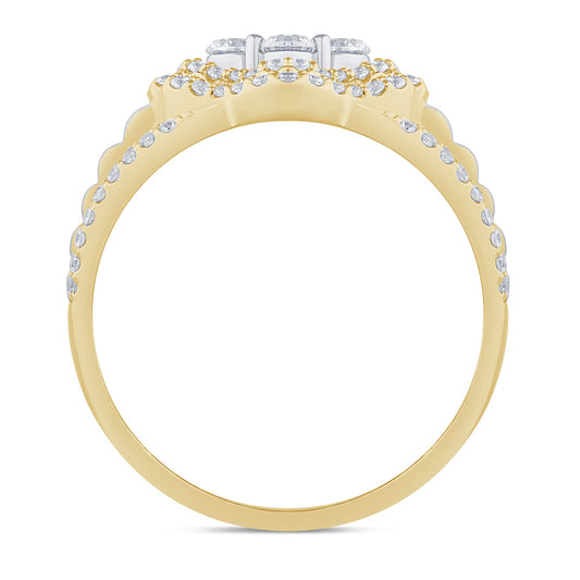 Muse Jewelry 1.86ct G SI 14K Yellow Gold Diamond Men's Band Ring Size 10