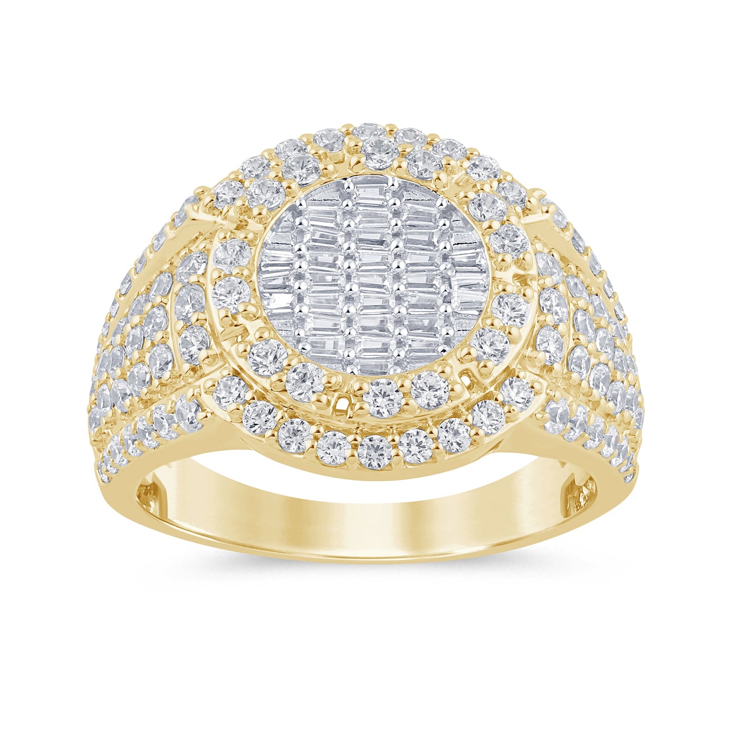 Muse Jewelry 1.72ct G SI 14K Yellow Gold Diamond Mens Band Ring Size 10