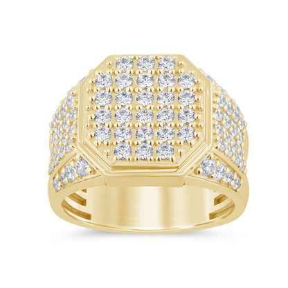 Muse Jewelry 2.16ct G SI 14K Yellow Gold Diamond Men's Band Ring Size 10