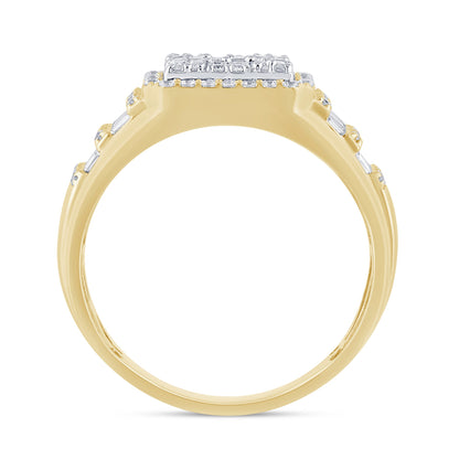 Muse Jewelry 1.37ct G SI 14K Yellow Gold Diamond Mens Band Ring Size 10