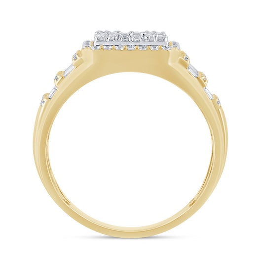 Muse Jewelry 1.37ct G SI 14K Yellow Gold Diamond Mens Band Ring Size 10